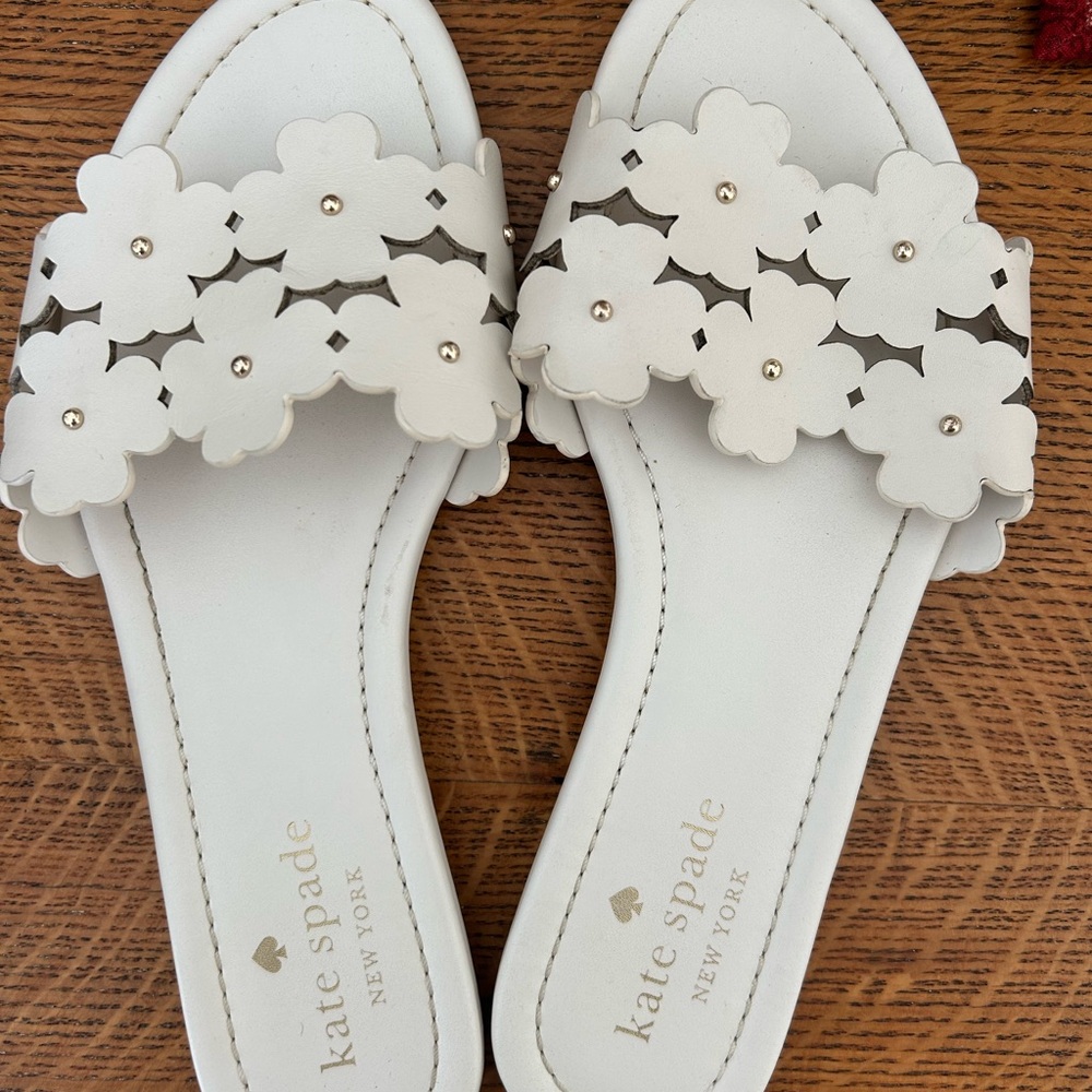 Kate Spade Ivory Floral Sandals